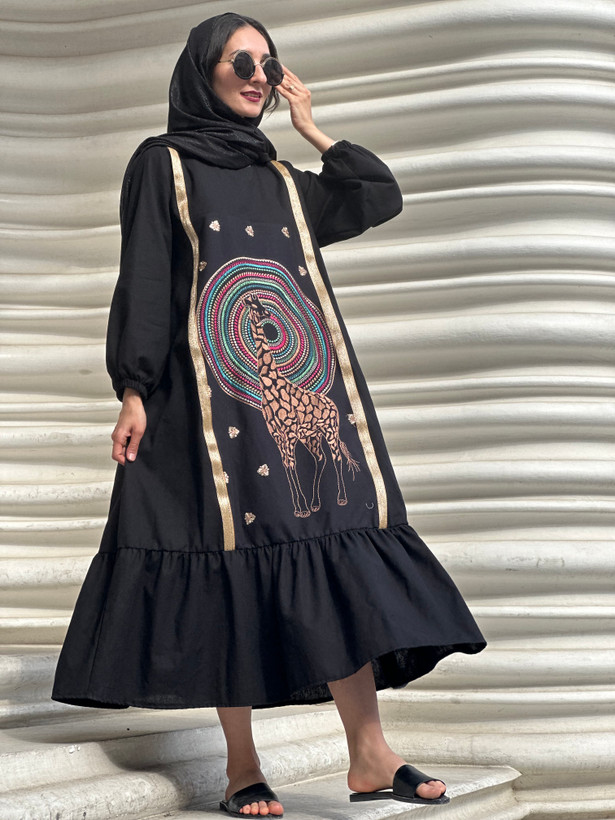 کفتان چیندار مدل زرافه - گالری معصومه شکوری